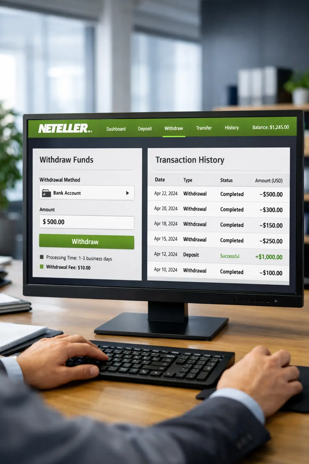 Depozyty Neteller - limity, czas i prowizje